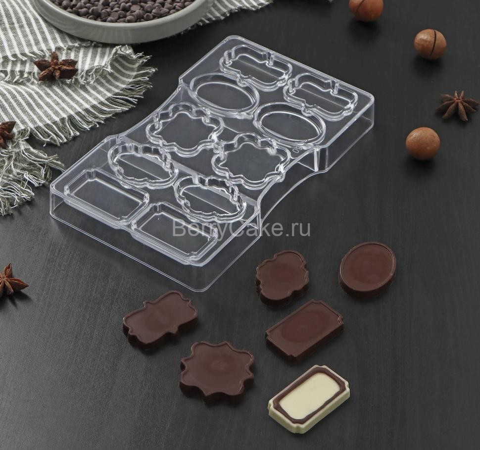 Форма для шоколада «Рамочка», 10 ячеек, 20×12×2,5 см
