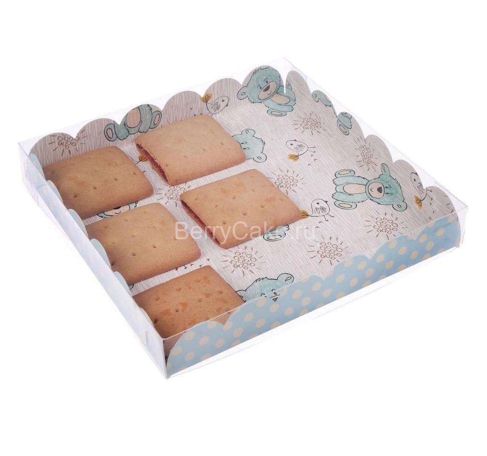 Коробка "Вкусное печенье", 21х21х3 см