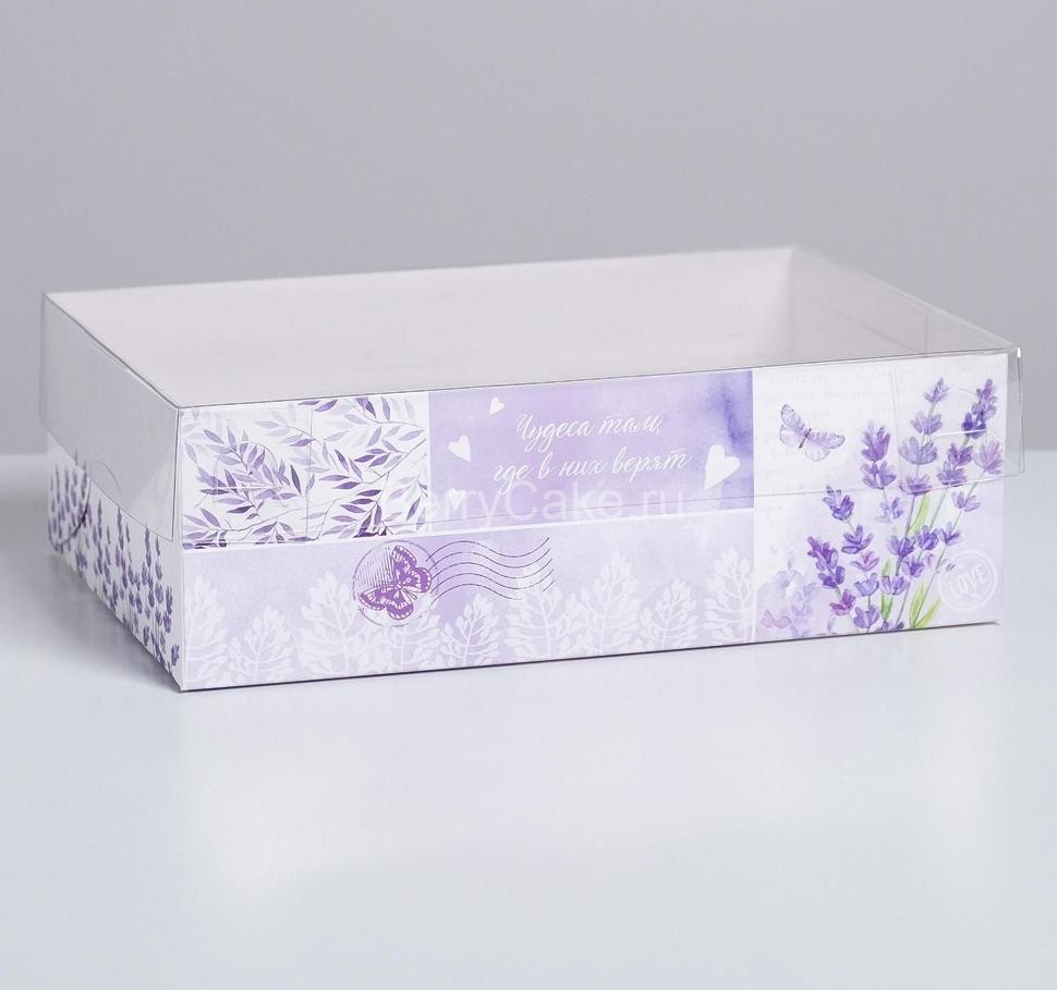 Коробка на 6 капкейков «Чудеса там, где в них верят», 23 × 16 × 7.5 см