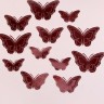 Набор для украшения «Бабочки», 12 штук, цвет розовое золото