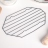 Решётка для глазирования и остывания кондитерских изделий «Октаэдр», 25×15×1,8 см, цвет чёрный