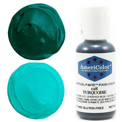 Краситель гелевый Americolor №128 Turquoise ( Бирюзовый) 21 гр.