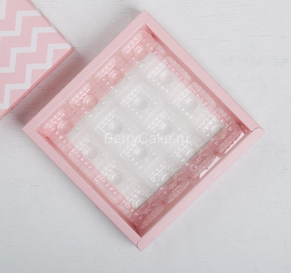 Коробка с ячейками для конфет «Любимому человечку», 19 × 19 × 3.5 см