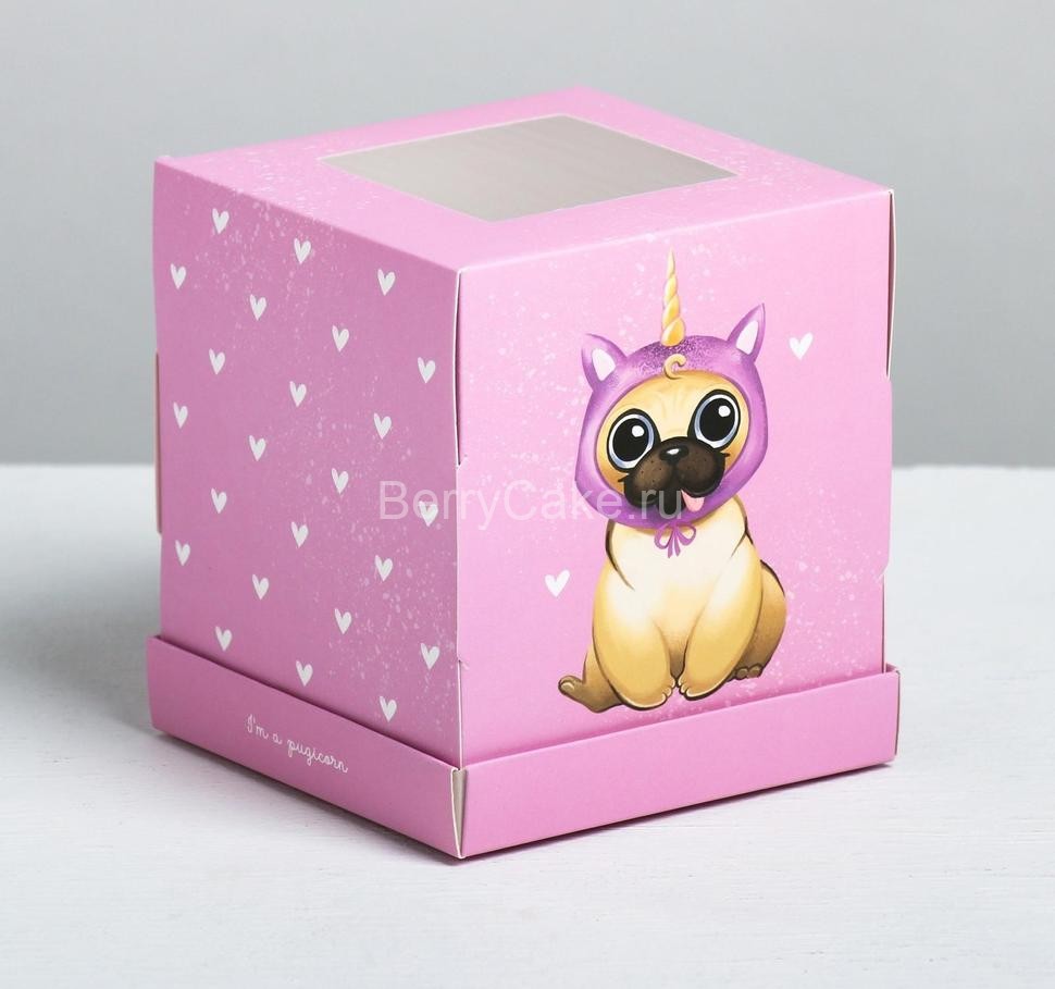 Коробка под капкейк «Сладкий щенок», 9 × 10 × 9 см