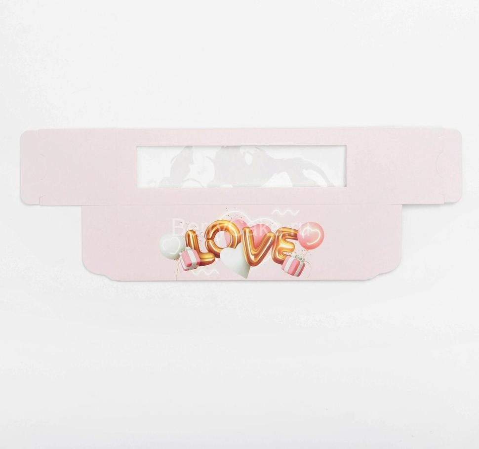 Коробка для макарун Love, 18 х 5.5 х 5.5 см
