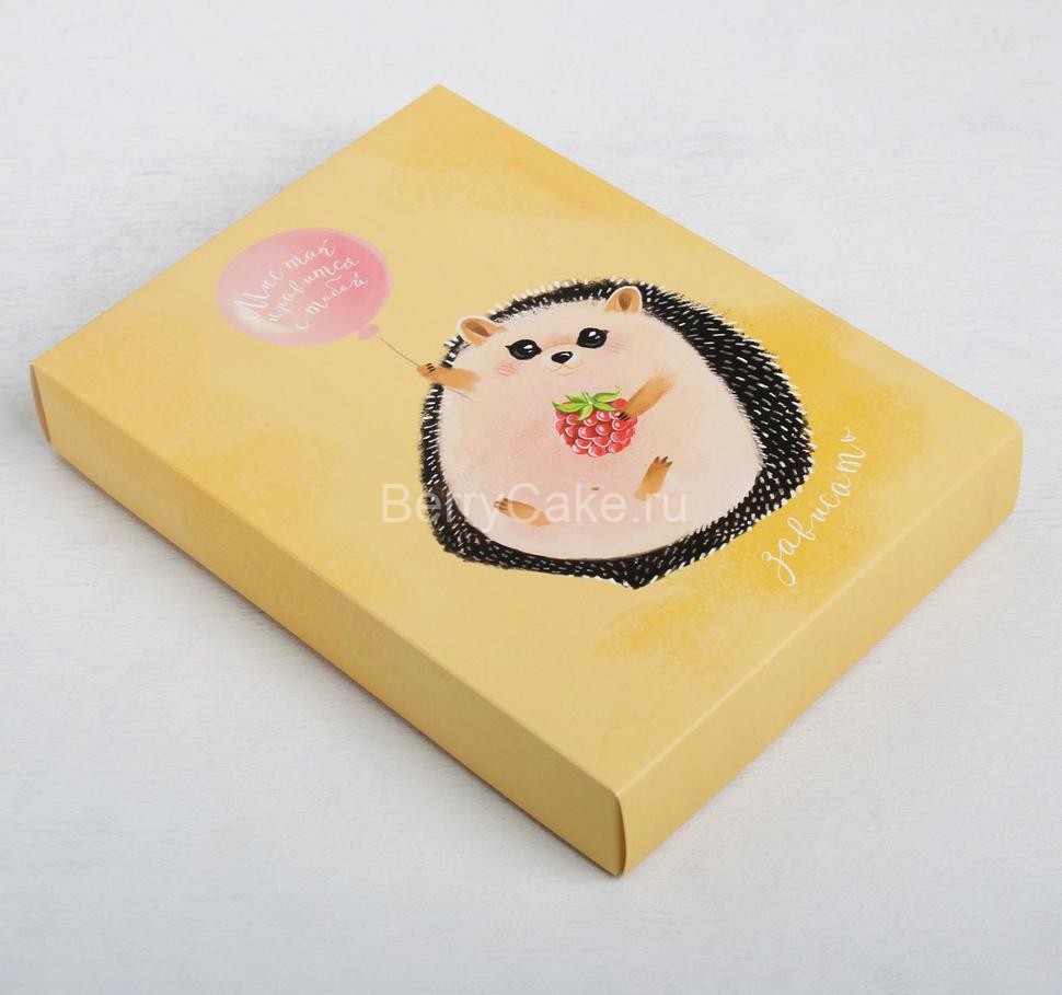Коробка с ячейками для конфет «Моему ежонку», 20 × 15 × 3.5 см