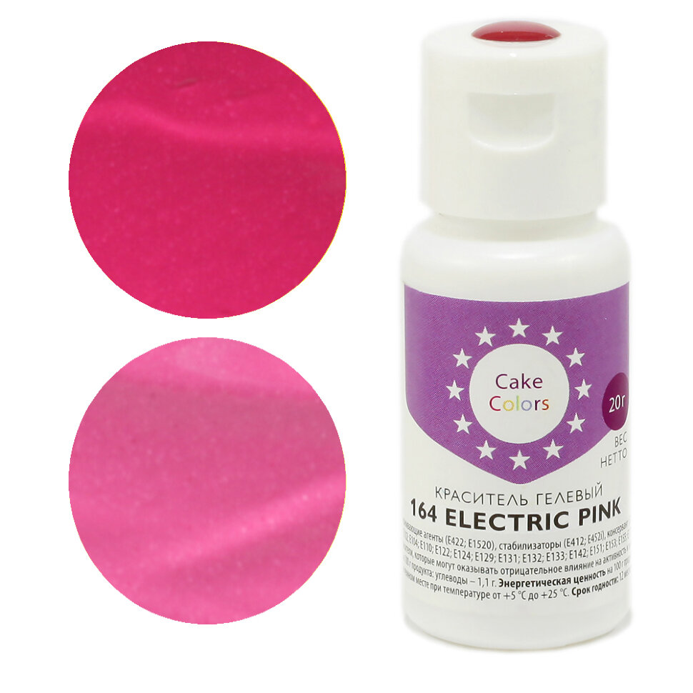Краситель Cake Colors Electric pink (Розовый электрик) гелевый 20 гр.