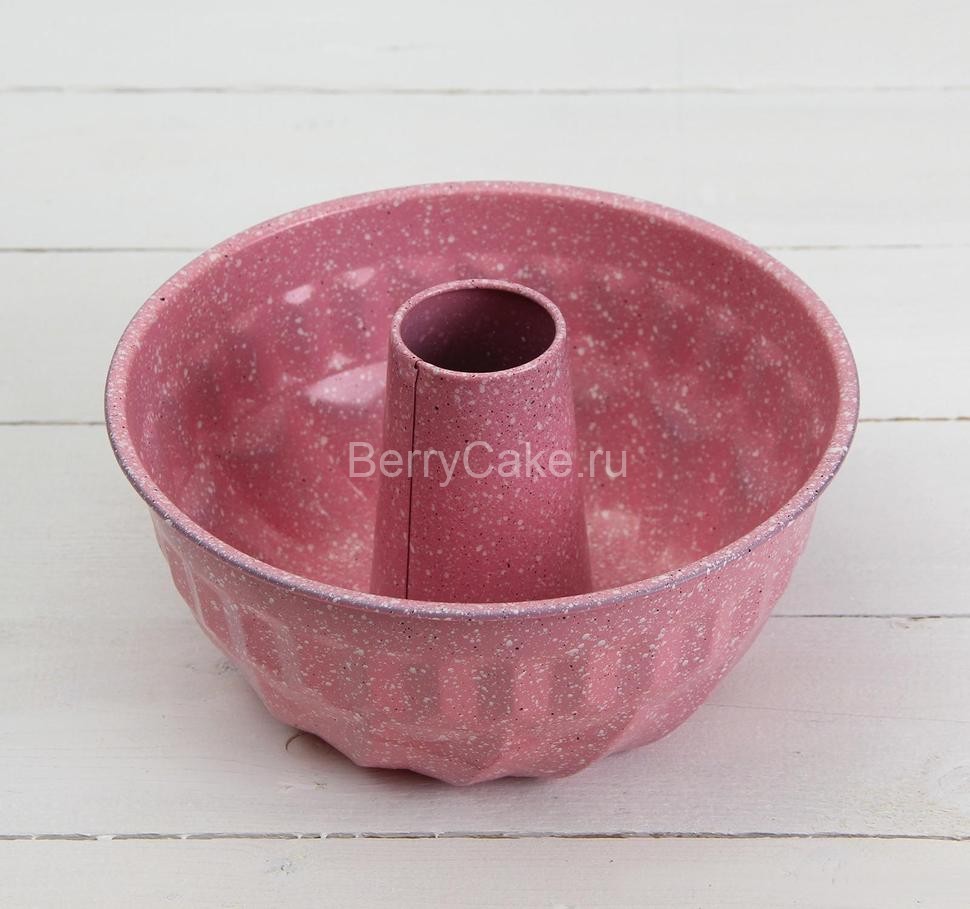 Форма для выпечки «Немецкий кекс. Долли», 22,5×9,9 см, с мраморным антипригарным покрытием, цвет розовый
