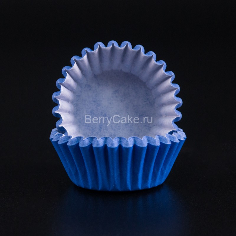 Капсулы бумажные для конфет Синие 30*23 мм, 20 шт.