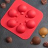 Форма для льда и шоколада «Воздушный шар» 15×15×2 см, 6 ячеек, цвет МИКС