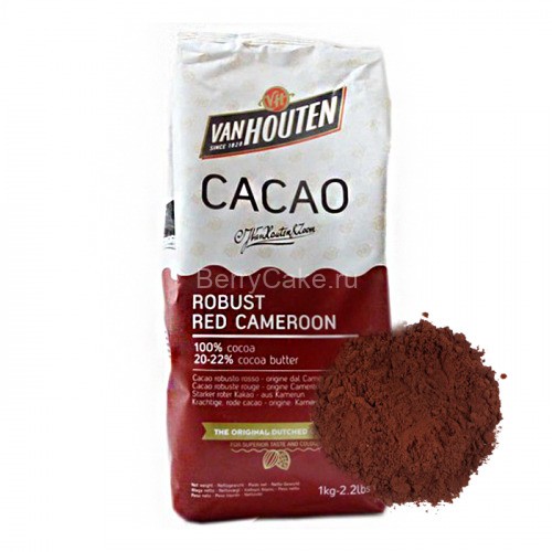 Какао порошок Van Houten красный 20-22%, 100 гр.