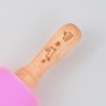 Скалка «Зайки», 31 х 4 см, силикон, дерево, цвет розовый