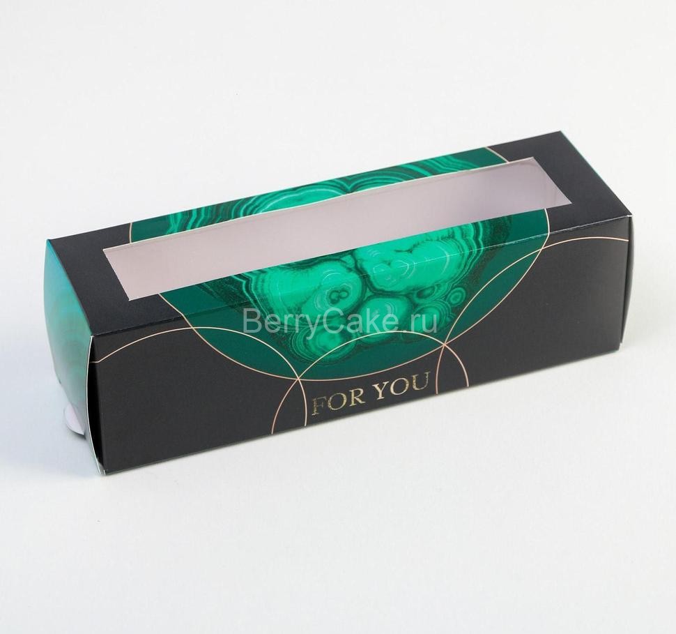 Коробка для макарун «Драгоценные камни», 5.5 × 18 × 5.5 см