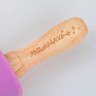 Скалка «Волшебная палочка», 31 х 4 см, силикон, дерево, цвет фиолетовый