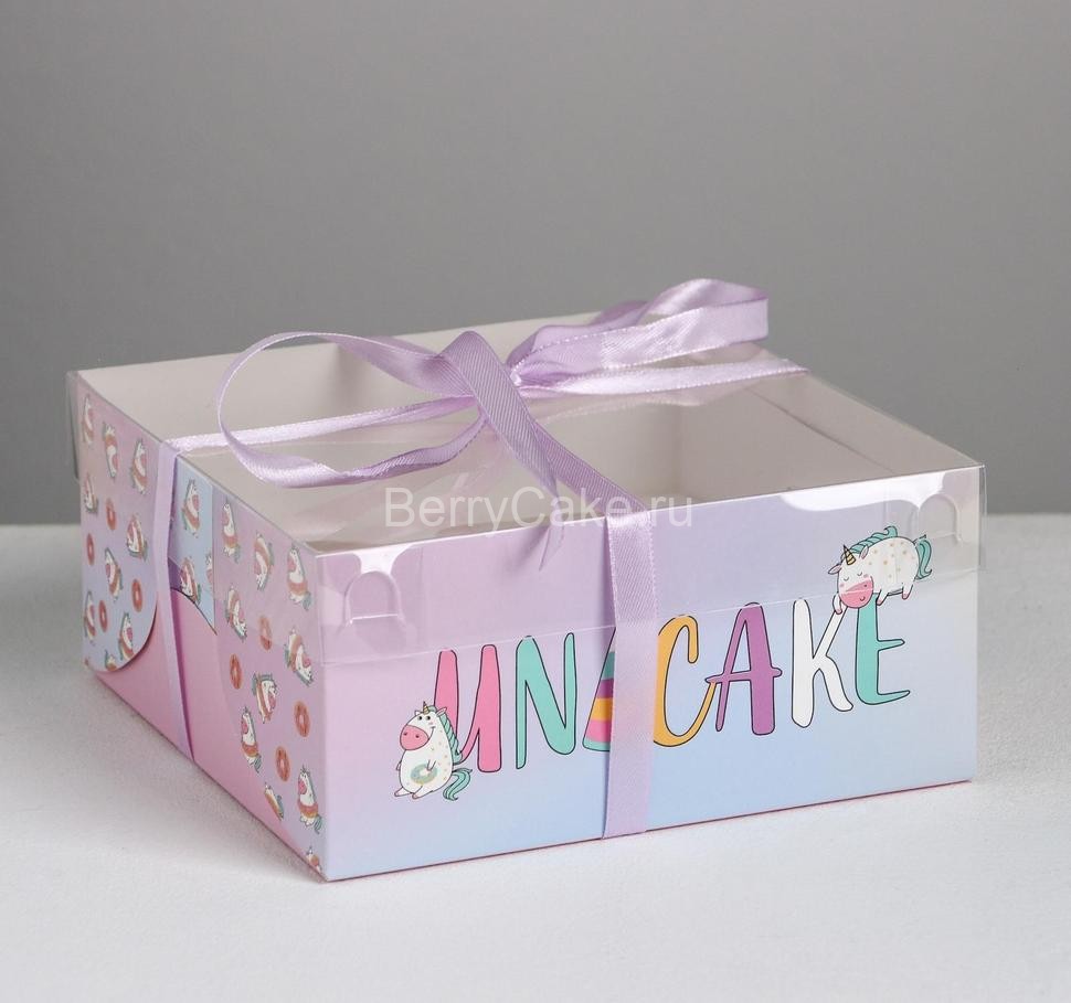Коробка для капкейка Unicake, 16 × 16 × 7.5 см