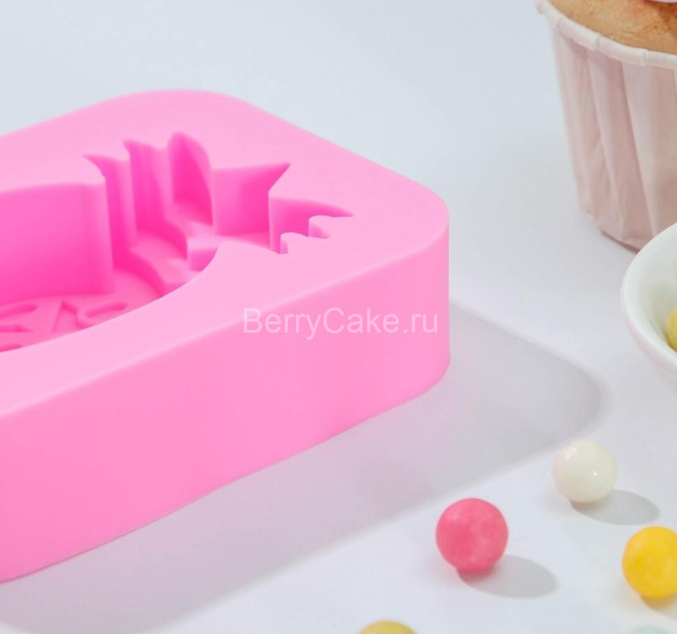 Форма для мороженого «Ананас», 14×7,5×2,5 см, цвет розовый