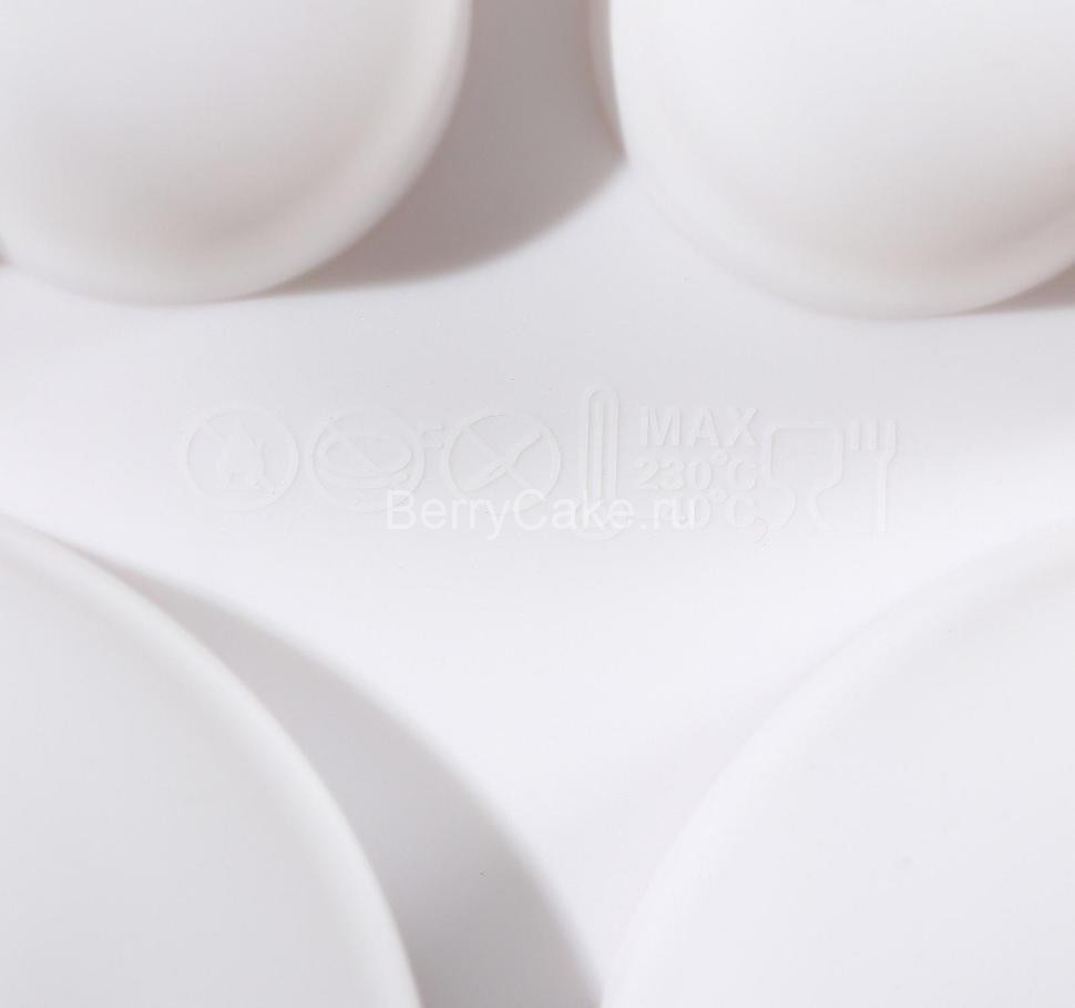 Форма для муссовых десертов и выпечки KONFINETTA «Сердца», 30×17,5×3 см, 8 ячеек, ячейка 6,2×6 см, цвет белый