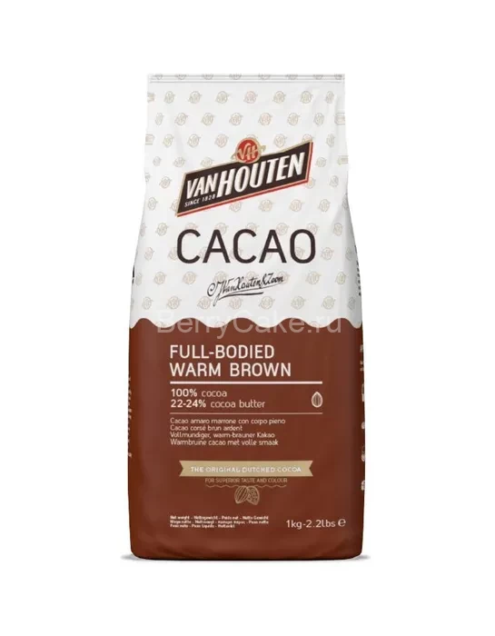 Какао порошок Van Houten Boojeo Warm Brown 22-24% (коричневый), 100 гр.