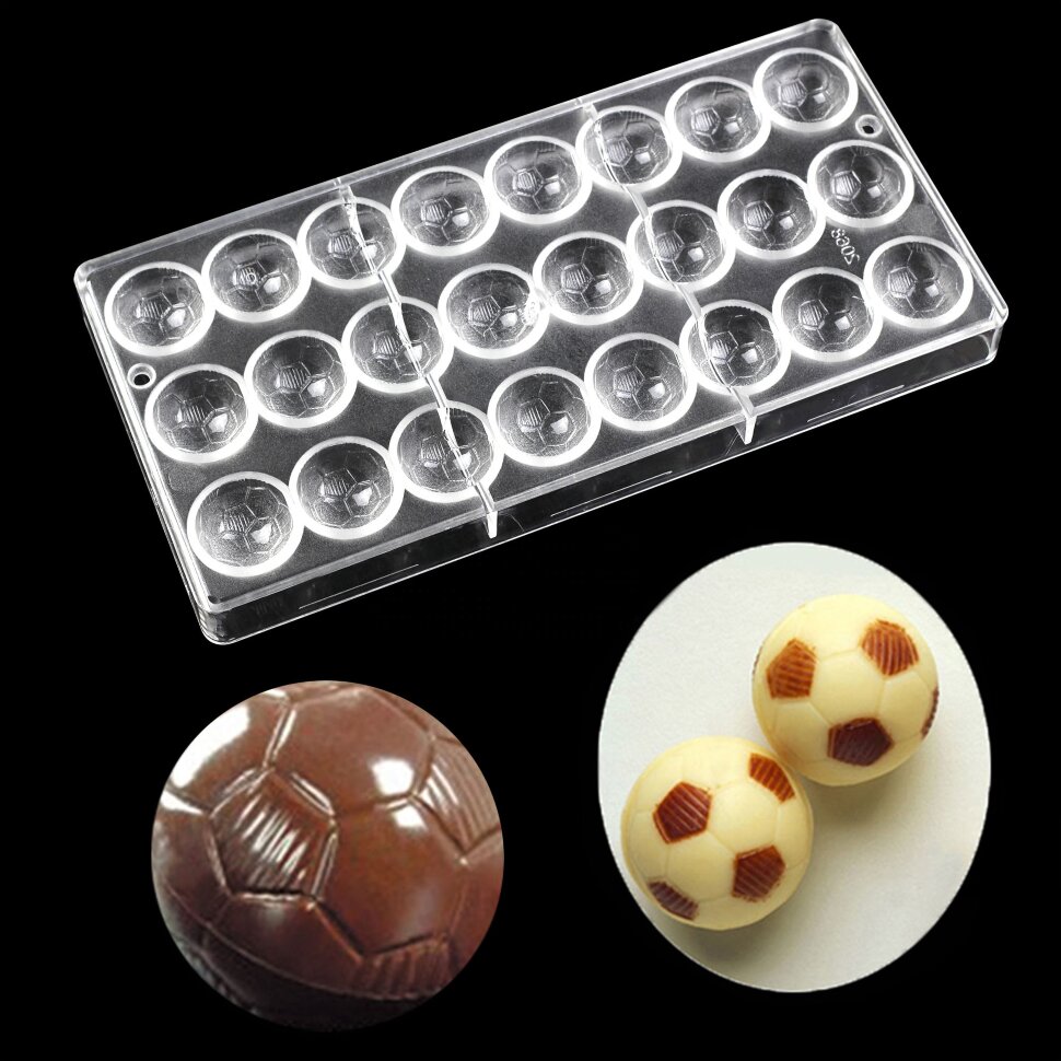 Форма для шоколада Футбольный мяч 28х14 см 24 ячейки
