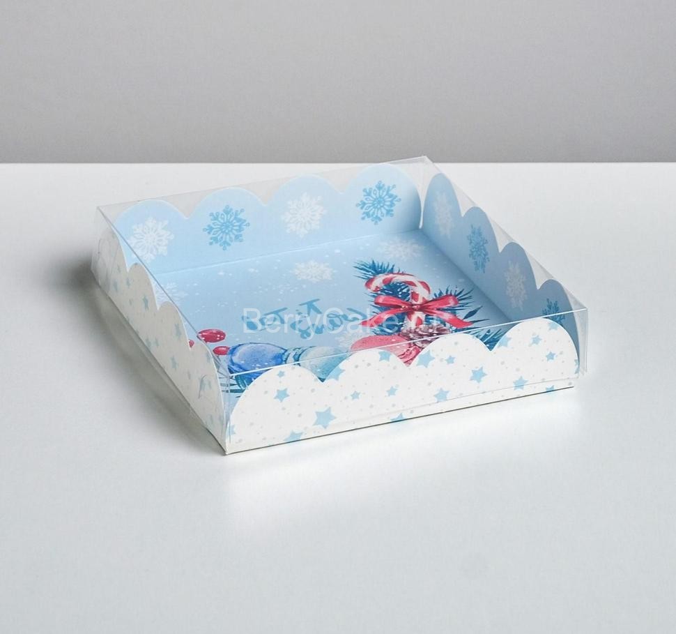 Коробка для кондитерских изделий «Морозное утро», 13 х 13 х 3 см