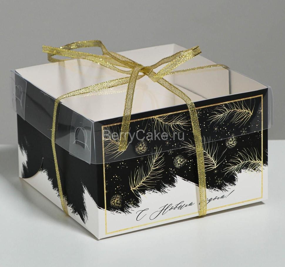 Коробка для капкейка «С Новым Годом», 16 × 16 × 10 см