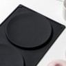 Форма для выпечки «Бискотто», 2 ячейки, 35×19,5×1,7 см, d=16 см, цвет чёрный