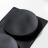 Форма для выпечки «Бискотто», 2 ячейки, 39×21,5×3 см, d=18 см, цвет чёрный