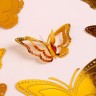 Набор для украшения «Бабочки», 12 штук, цвет золото