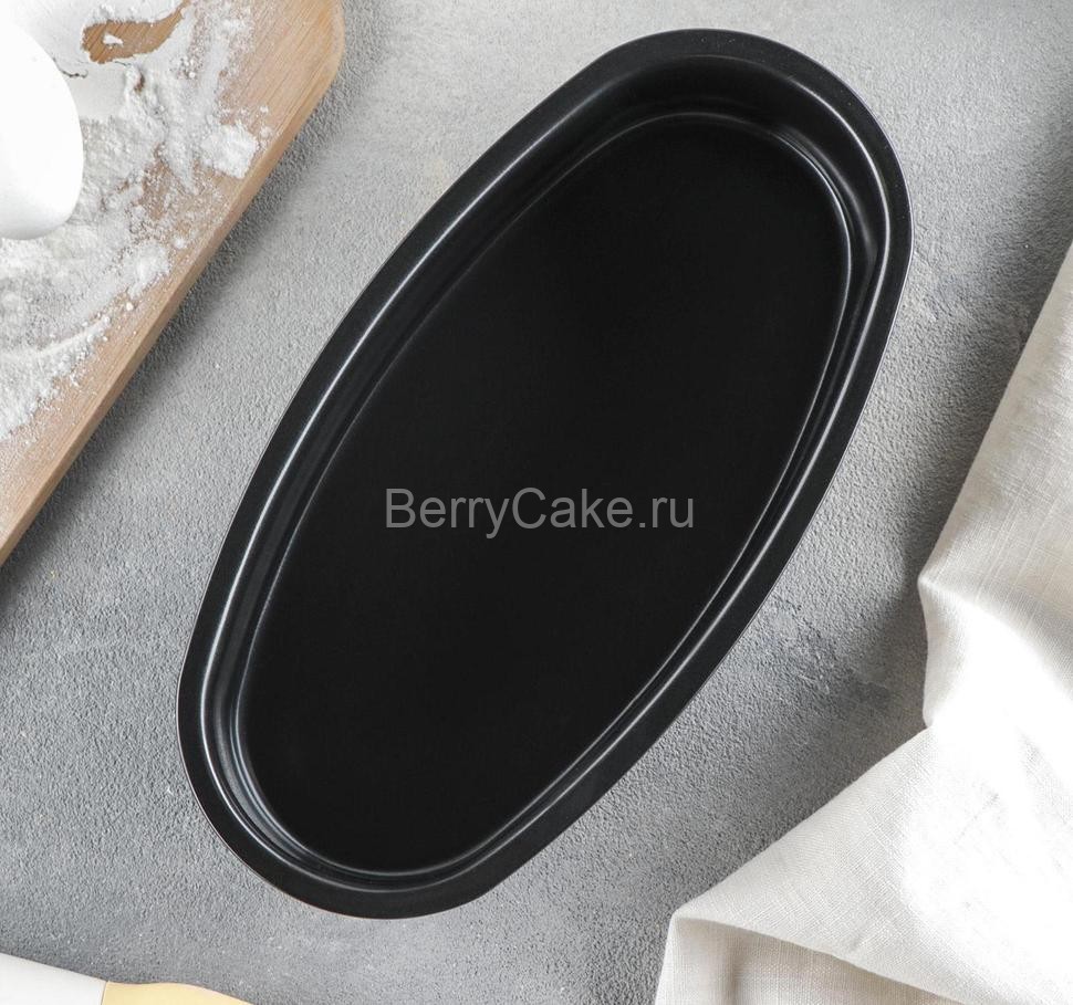 Форма для выпечки «Кекс», 23×12×5,5 см, антипригарное покрытие, цвет чёрный