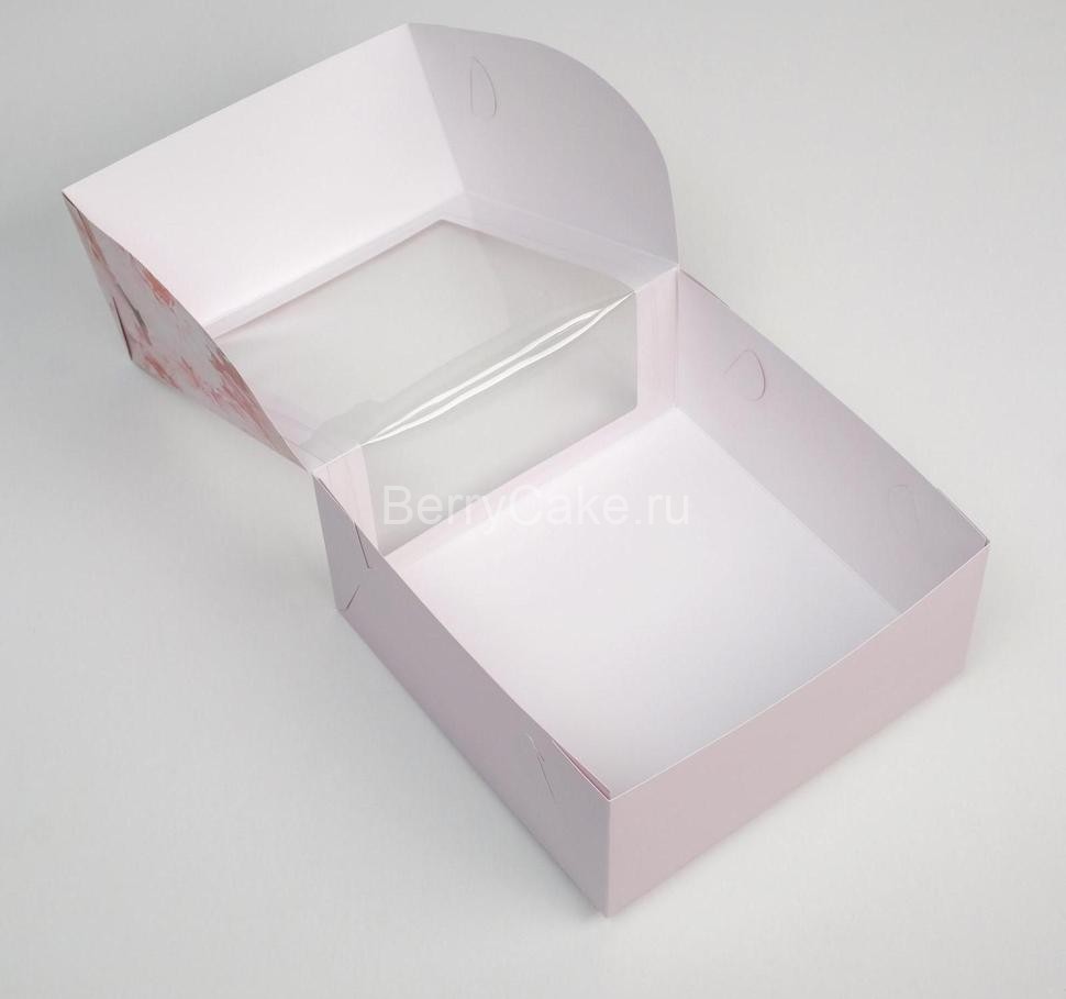 Коробка для торта с окном Enjoy the Moment 23 х 23 х 11 см
