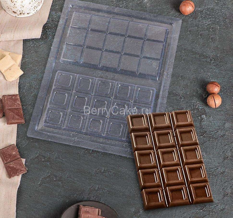 Форма для шоколада 26,5×21 см "Плитка шоколада"!!