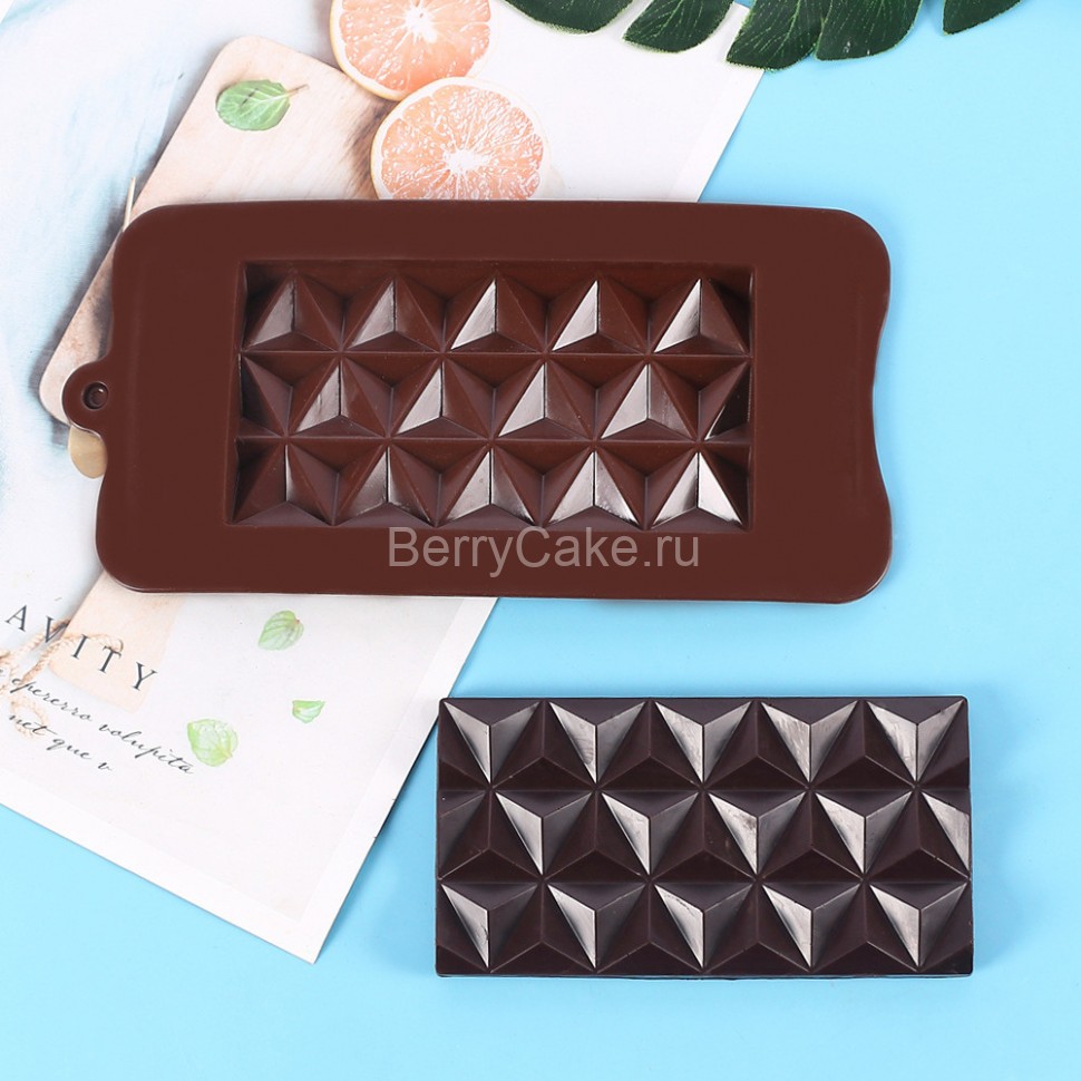 Форма силиконовая для шоколада «Плитка пирамиды»!!