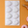 Форма для выпечки и муссовых десертов KONFINETTA «Вязаное сердце», 29,5×17×2 см, 8 ячеек, цвет белый