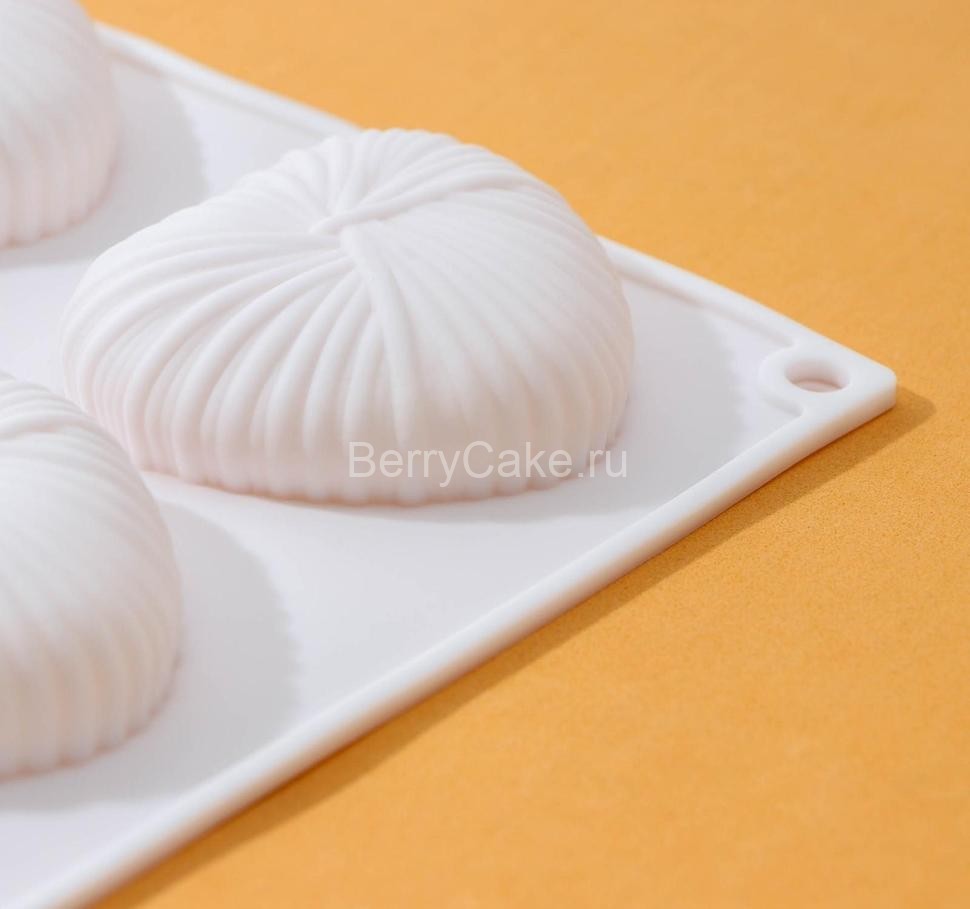 Форма для выпечки и муссовых десертов KONFINETTA «Вязаное сердце», 29,5×17×2 см, 8 ячеек, цвет белый