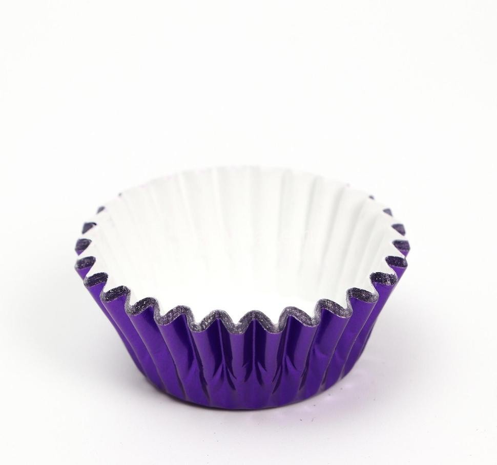 Форма для выпечки круглая, 3,5 x 2 см фиолетовый, 20 шт.