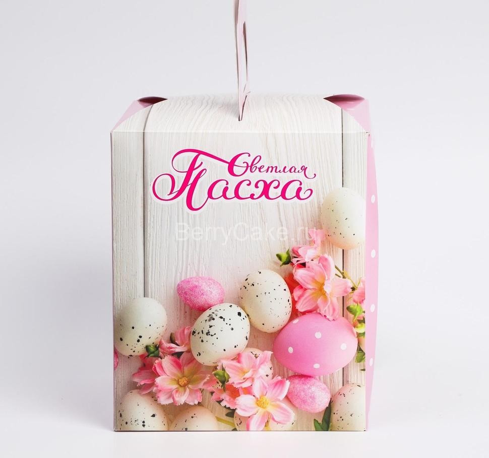 Пасхальная коробочка "Весенняя Пасха", розовая, 15 х 15 х 18 см
