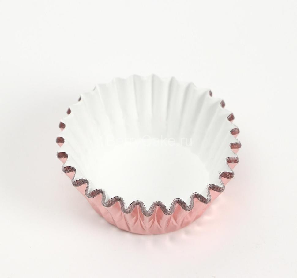 Форма для выпечки круглая, 3,5 x 2 см розовый, 20 шт.