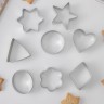 Набор форм для вырезания печенья Доляна «Круг, овал, звезда, квадрат, сердце», 14×14 см, 8 шт