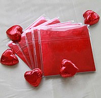Фольга оберточная для конфет Красная 10*10 см, 100 шт.