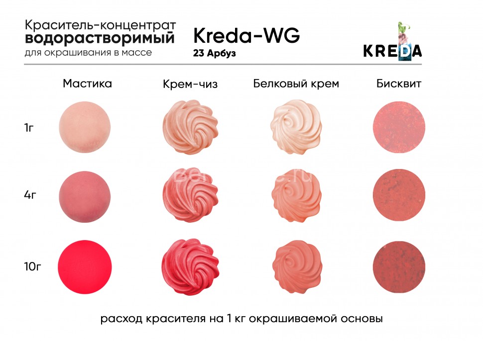 Kreda-WG 23 арбуз, краситель водорастворимый (100г)