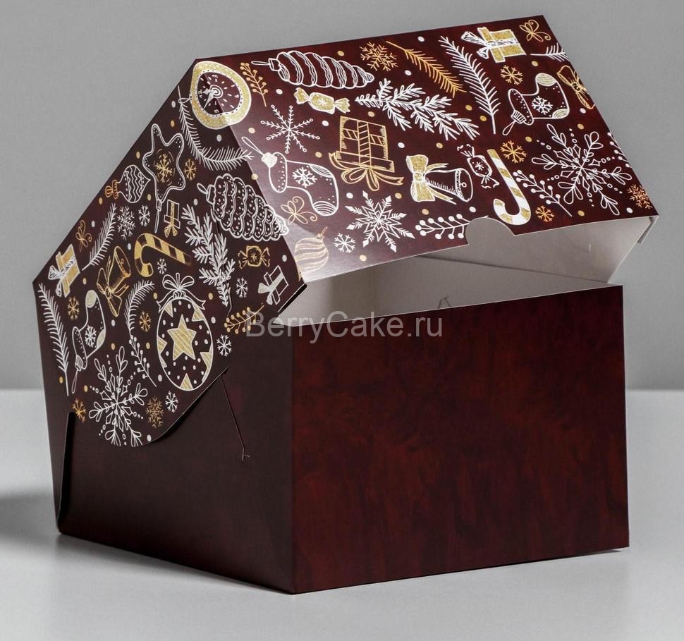 Коробка для капкейков «Время добрых подарков» 16 х 16 х 10 см