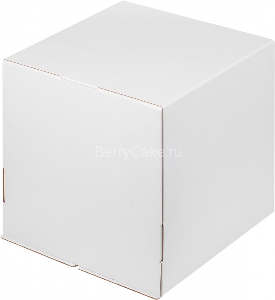 Коробка для торта 24*24*22 см. белая без окна (РАД)