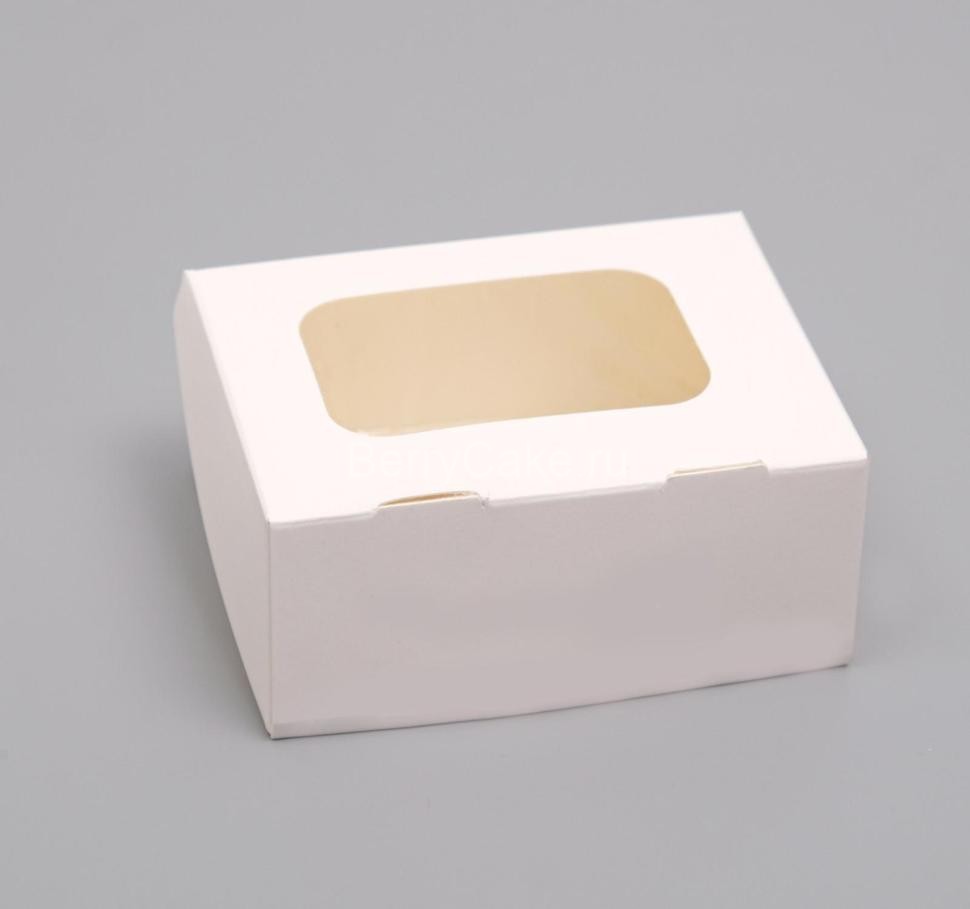 Коробка складная, с окном, белая, 9 х 7 х 4 см