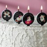 Набор свечей в торт "Единорожки с надписями", размер 1 свечи 4×4,4см, 5 шт
