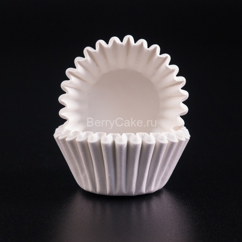 Капсулы бумажные для конфет Белые 25*18 мм, 20 шт