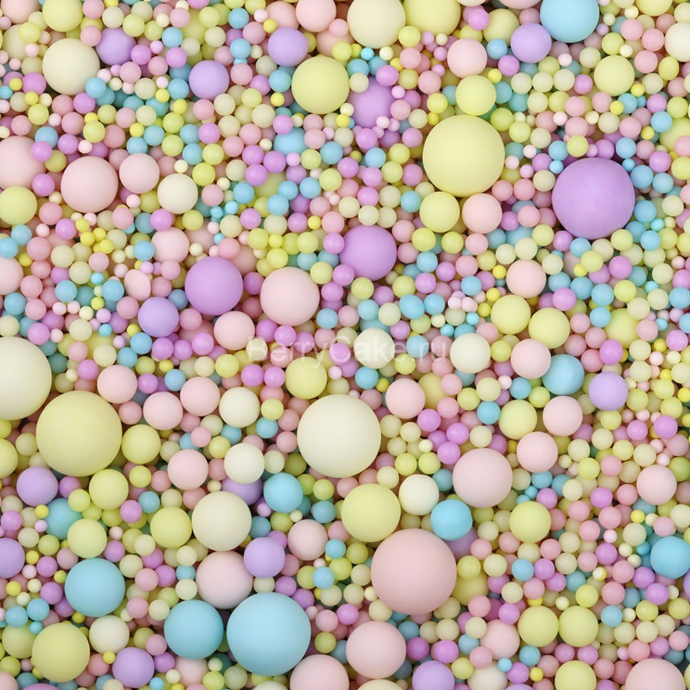 Микс посыпок StarCake «Матовые шарики микс размеров» (цвет СМЕСЬ ЦВЕТОВ ), 50 гр.