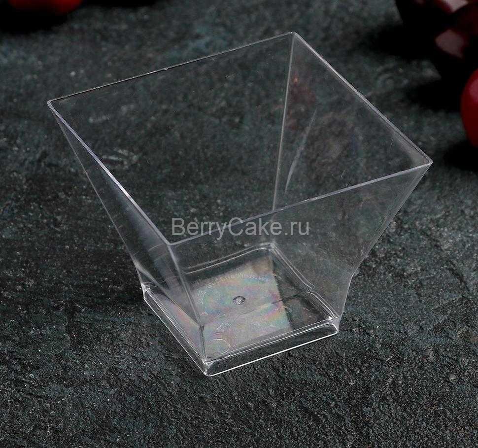 Чашка «Пагода», 90 мл, 6,2×6,2 см, прозрачная
